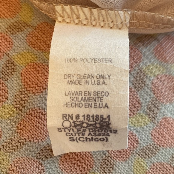 Audrey 3+1 lined apple print spaghetti strap elasticated waist 2 pocket dress S - Picture 8 of 8